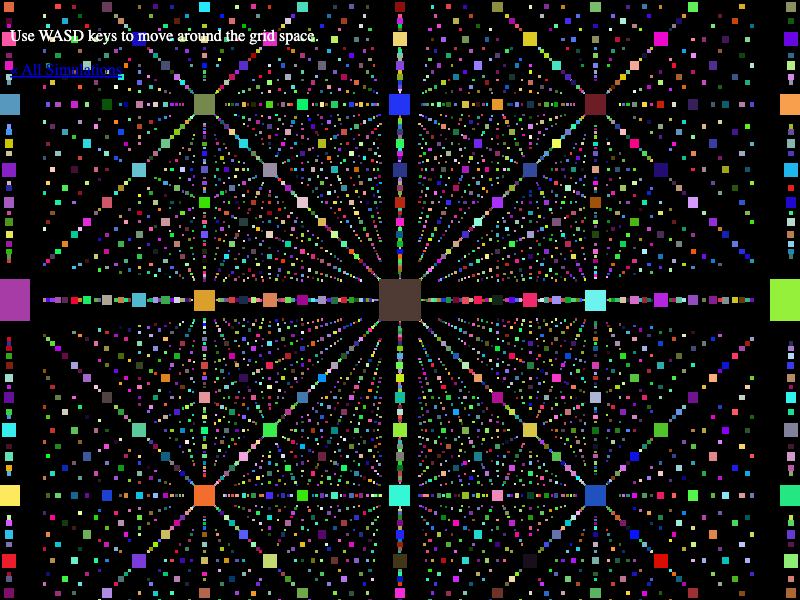 3d grid space interactive