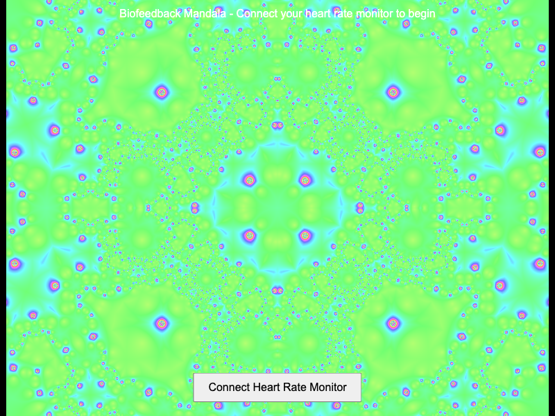 Biofeedback mandala heart rate visualizer