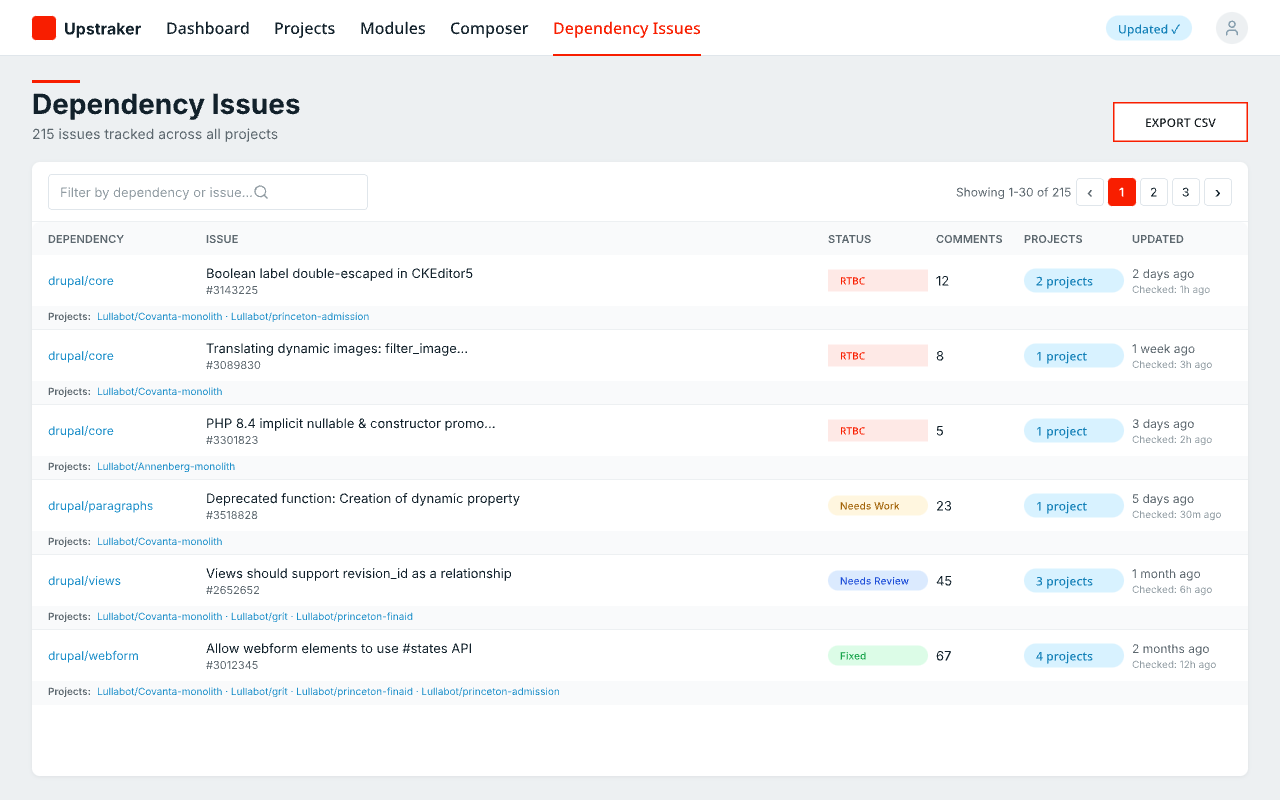 Upstraker dependency issues